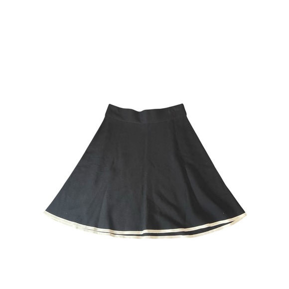 Ann Taylor Women's A Line Viscose Blend Skirt Black Size Medium - Picture 2 of 5